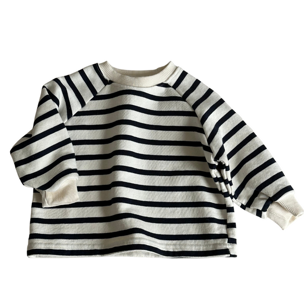 Cotton Sweatshirt - Breton Stripe