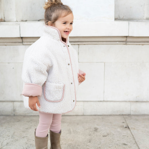 *PRE-ORDER* Reversible Teddy Coat - Dusky Pink