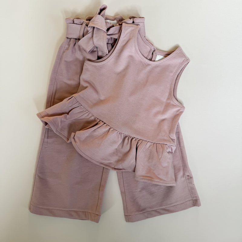 Peplum Summer Set - Dusky Pink