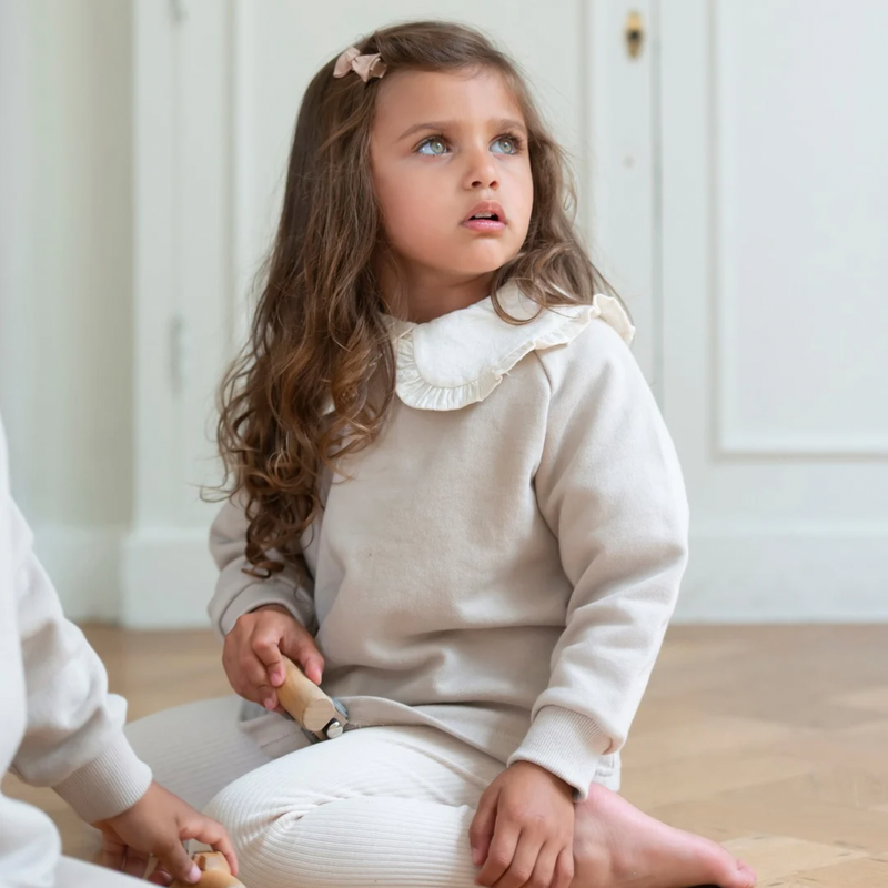 Cotton Sweatshirt - Light Beige