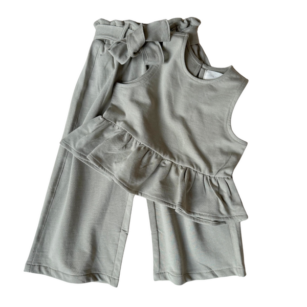 Peplum Summer Set - Olive