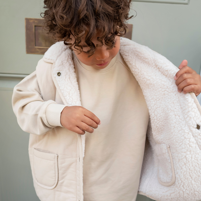 Cotton Sweatshirt - Light Beige