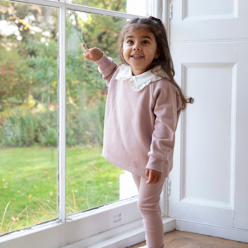 Ribbed Leggings - Dusky Pink